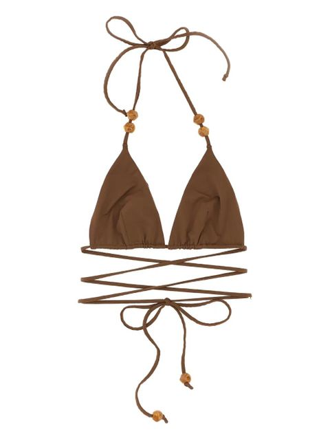 Magda Butrym bead-detail bikini top - Brown - zdjęcie produktu nr 1