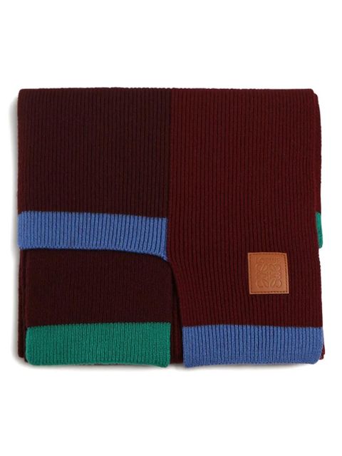 LOEWE colourblock scarf - Red