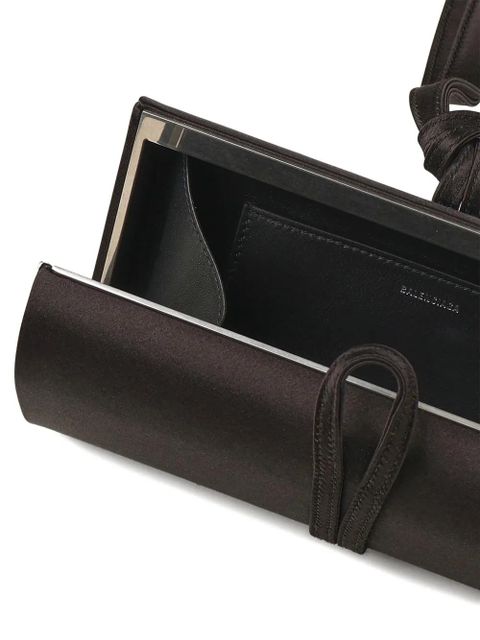 Balenciaga BB satin clutch bag - Black