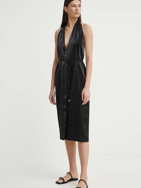 AERON sukienka SERAPHINE kolor czarny midi prosta AW24SSDR517491 - zdjęcie produktu nr 1