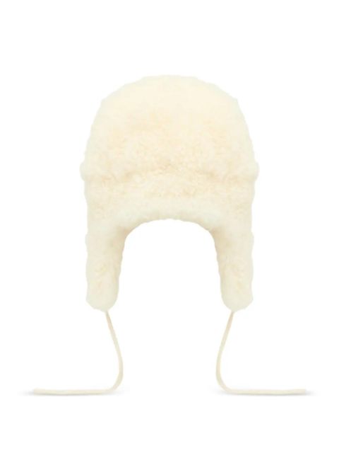 Yves Salomon lambskin hat - White - zdjęcie produktu nr 2