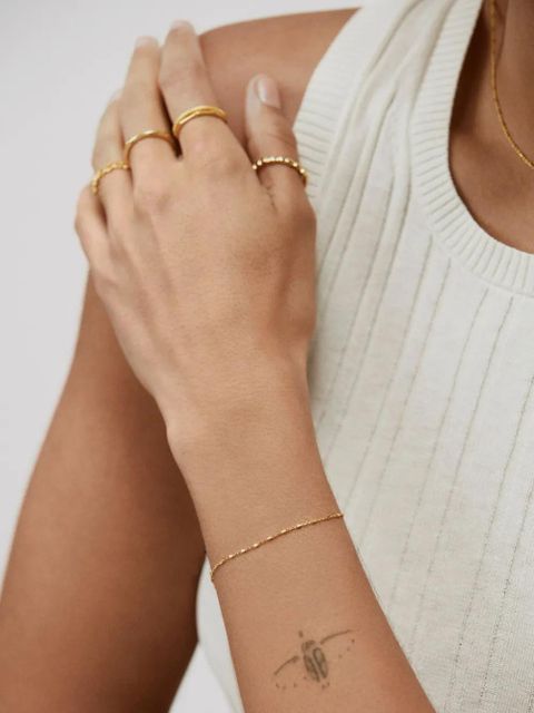 Monica Vinader Station chain bracelet - Gold