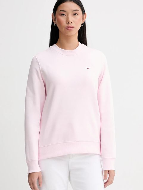 Tommy Jeans bluza damska kolor różowy gładka DW0DW19959 - zdjęcie produktu nr 1