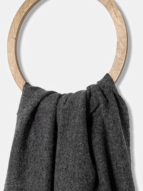 Weekend Max Mara szalik wełniany SCOGLIO damski kolor szary gładki 2525546105600 - zdjęcie produktu nr 2