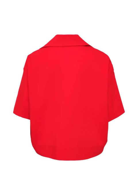 Jil Sander short-sleeved crepe T-shirt - Red - zdjęcie produktu nr 2