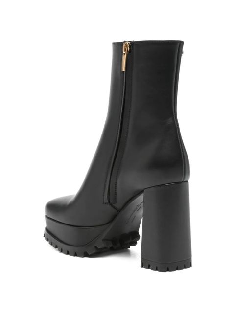 Gianvito Rossi block-heel leather ankle boots - Black