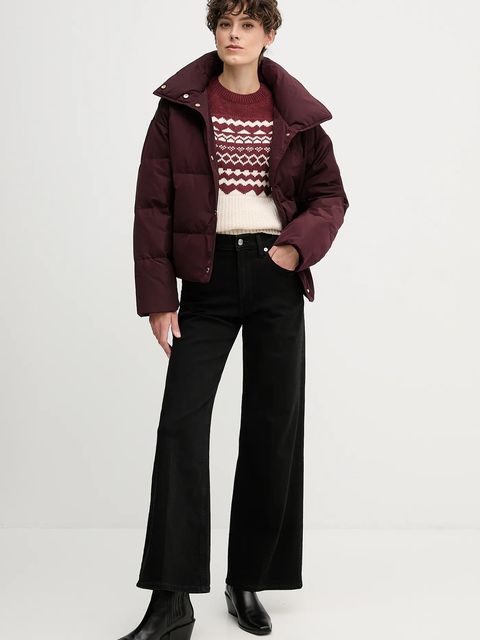 Barbour sweter z dodatkiem wełny MABEL damski kolor czerwony LKN1684