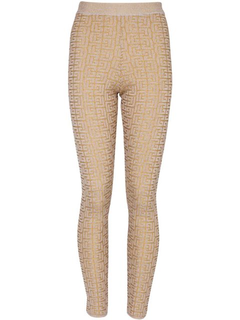 Balmain Labyrinth knitted leggings - Neutrals - zdjęcie produktu nr 1