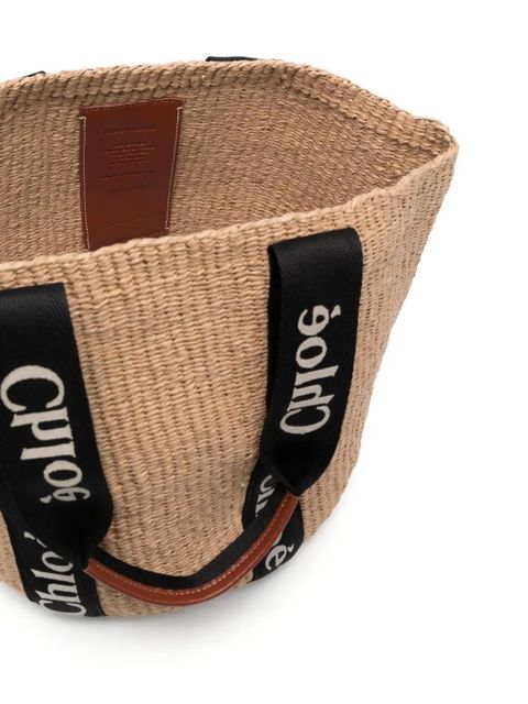 Chloé large Woody basket bag - Neutrals