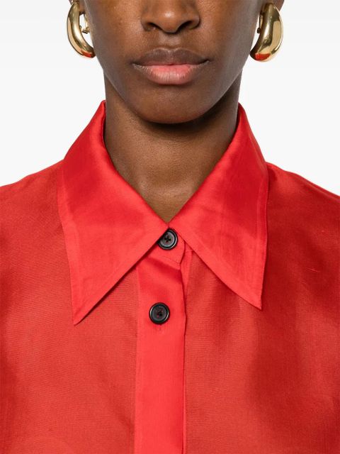 KHAITE Mahmet silk shirt - Red