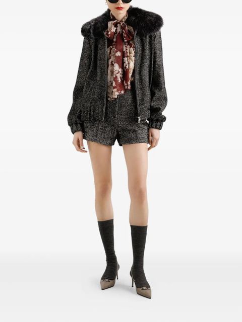 Dolce & Gabbana floral-print bow blouse - Brown - zdjęcie produktu nr 2