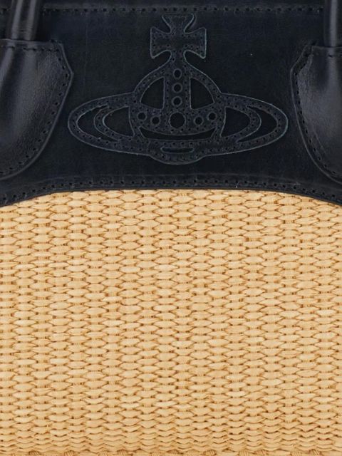 Vivienne Westwood small Troy Orb-motif woven tote bag - Neutrals - zdjęcie produktu nr 2