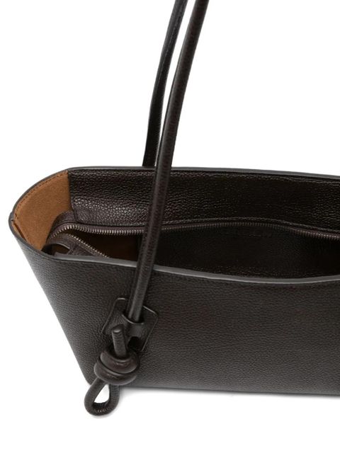 Hereu Fleca knotted leather shoulder bag - Brown