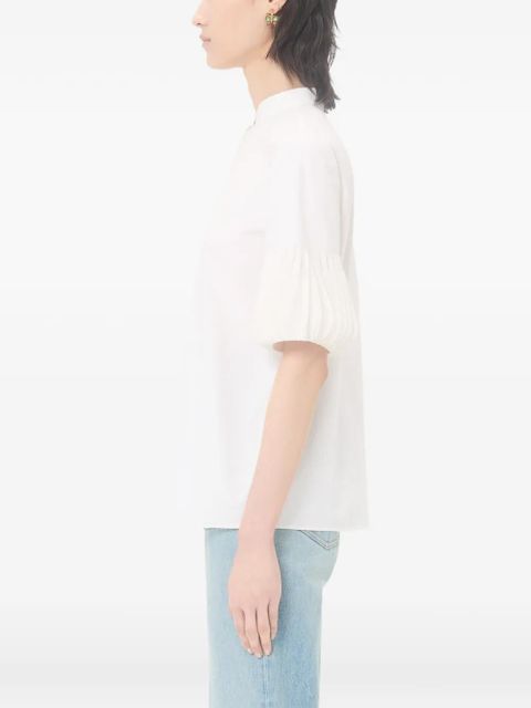 Valentino Garavani embroidered cotton popeline shirt - White