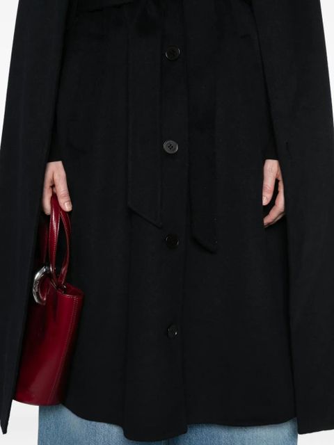 Maje cape wool-blend coat - Blue