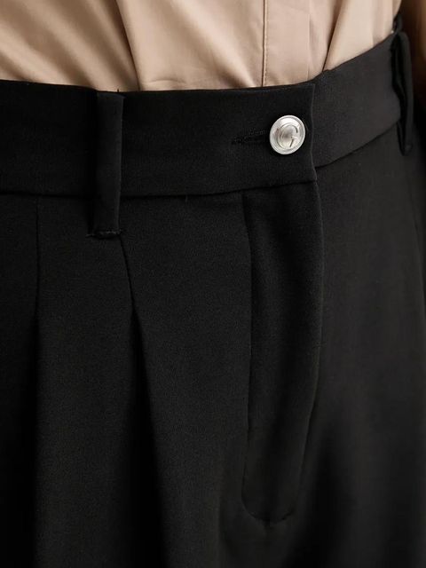 Guess spodnie ANDREE damskie kolor czarny proste high waist W5GB02 WH9Y2