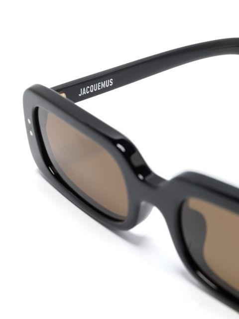 Jacquemus rectangle-frame sunglasses - Black