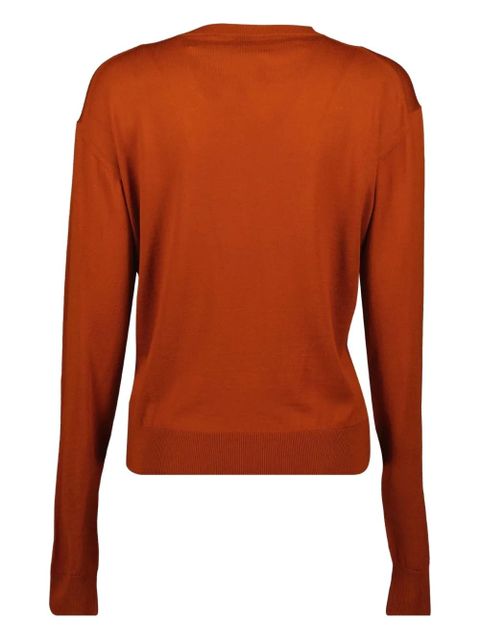 Saint Laurent round-neck ribbed sweater - Red - zdjęcie produktu nr 2