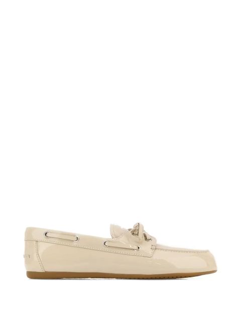 Miu Miu ivory leather loafers - Neutrals - zdjęcie produktu nr 1