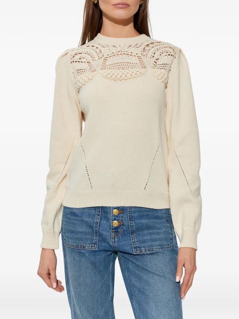 Ulla Johnson crochet sweater - Neutrals