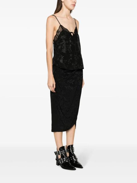 Zadig&Voltaire Capela Jac Stars silk top - Black
