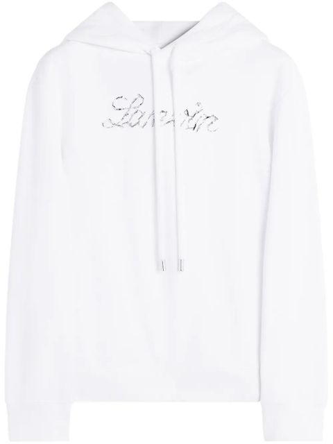 Lanvin sequinned-logo hoodie - White - zdjęcie produktu nr 1