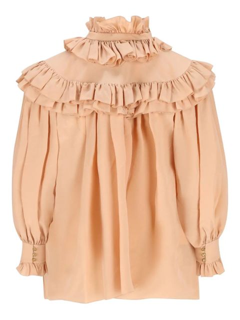 Chloé ruffled blouse - Brown