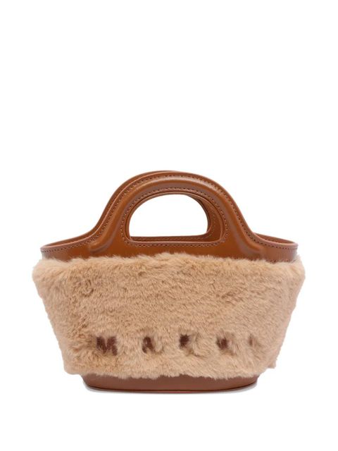 Marni trimmed leather mini bag - Brown - zdjęcie produktu nr 1