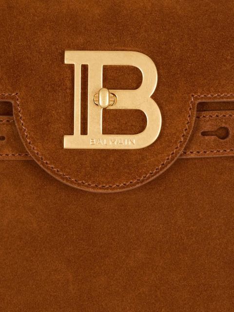 Balmain B-Buzz 23 suede tote bag - Brown