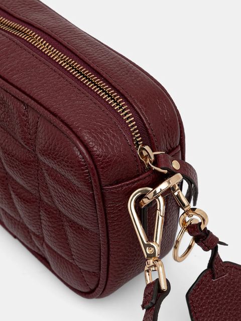 Geox torebka skórzana NARCISIA kolor bordowy D45K2A 00046