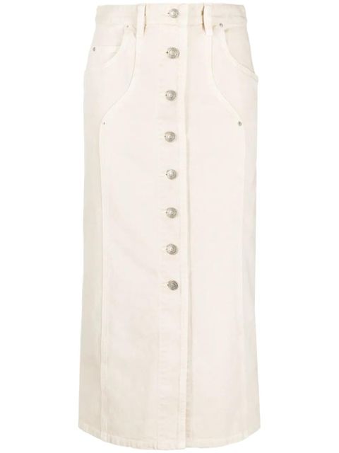 MARANT ÉTOILE Vandy midi denim skirt - Neutrals - zdjęcie produktu nr 1