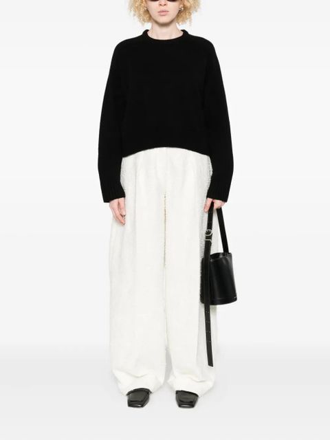 LouLou de Saison round-neck crop sweater - Black