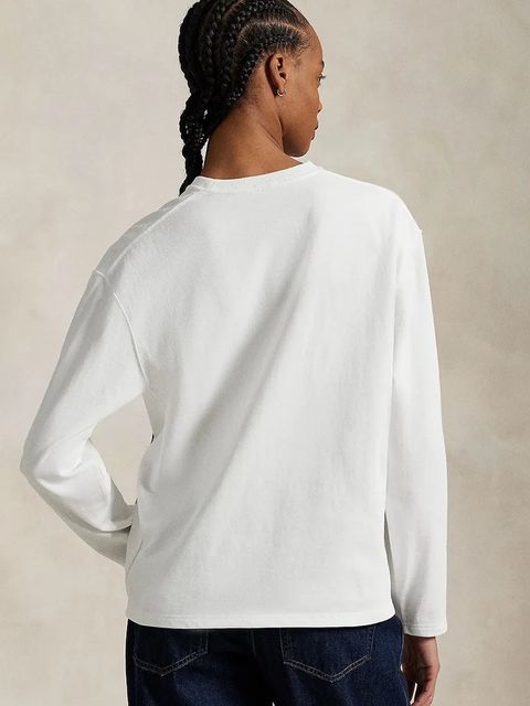 Polo Ralph Lauren longsleeve bawełniany kolor biały 211967105 - zdjęcie produktu nr 2