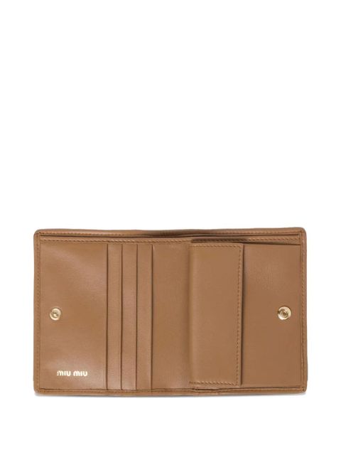 Miu Miu matelassé-quilted leather wallet - Brown