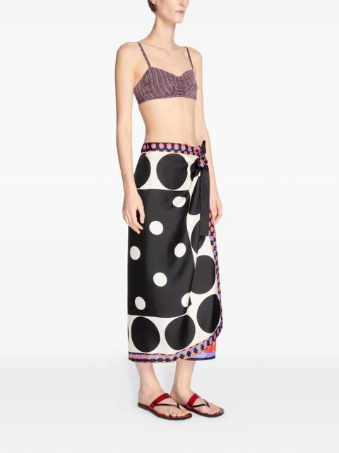 DRIES VAN NOTEN striped bra top - Grey