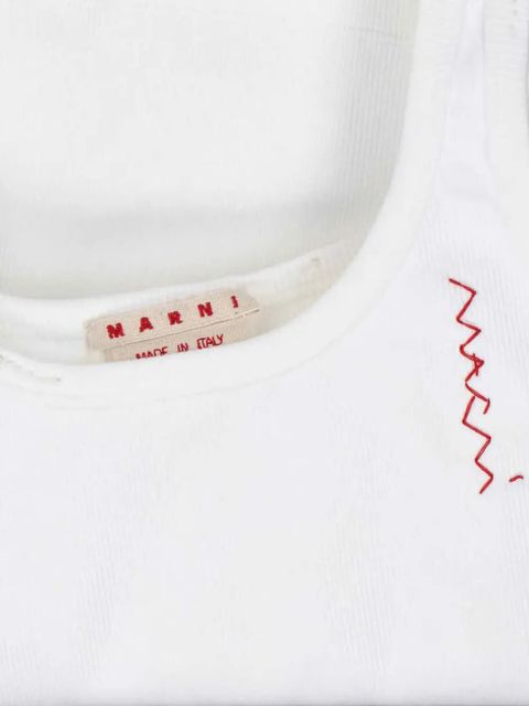 Marni logo tank top - White