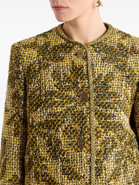 ETRO basketweave jacquard jacket - Green