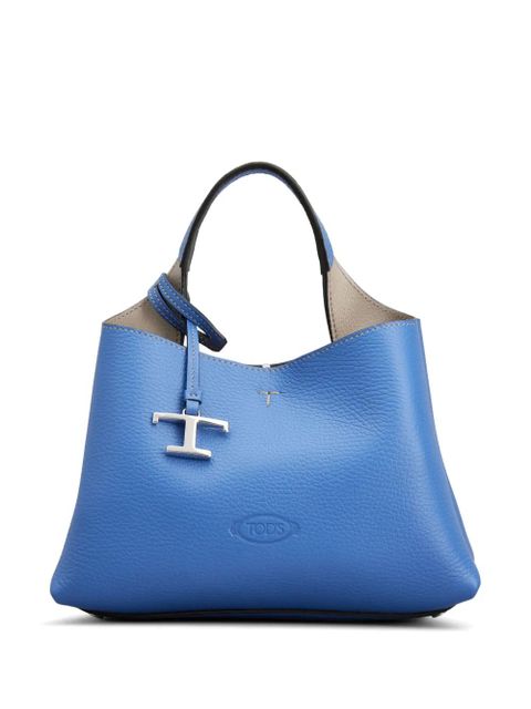 Tod's mini leather tote bag - Blue - zdjęcie produktu nr 1