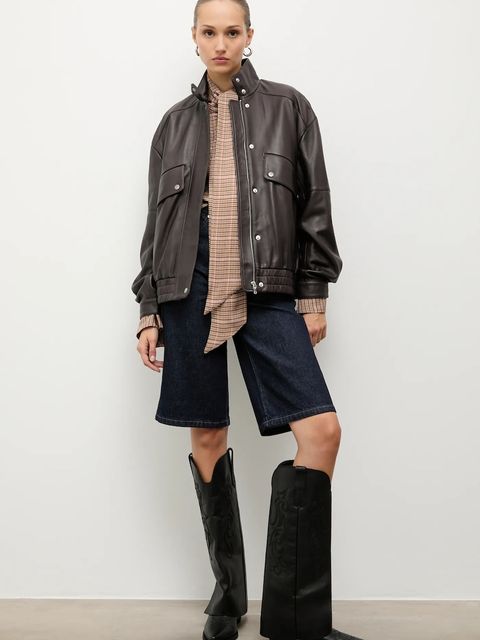 Answear.LAB kowbojki skórzane kolor czarny na słupku - zdjęcie produktu nr 2