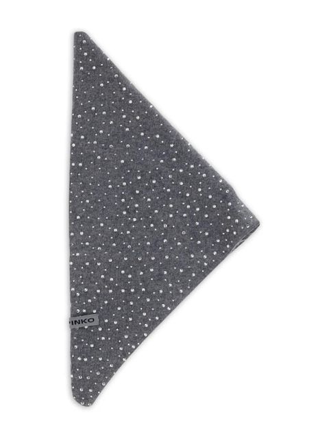 PINKO crystal-embellished knitted scarf - Grey - zdjęcie produktu nr 1