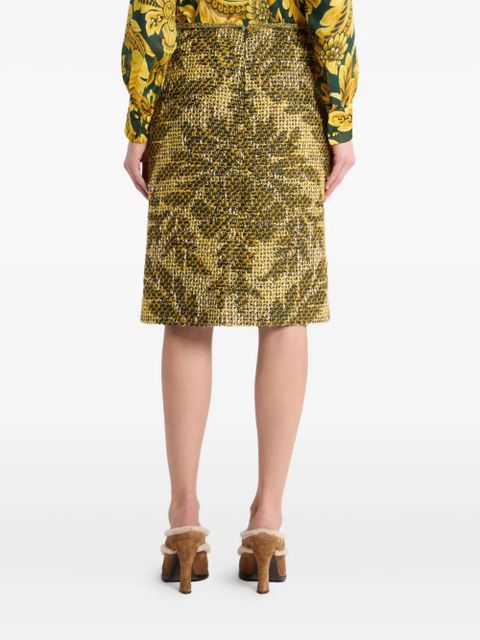 ETRO jacquard basketweave skirt - Neutrals