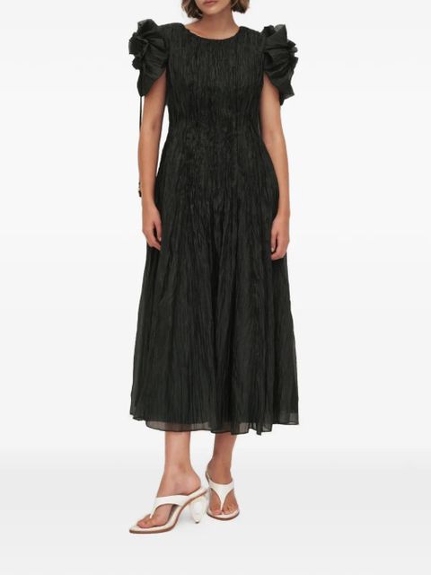 Aje Angeli pintuck puff sleeve midi dress - Green - zdjęcie produktu nr 2