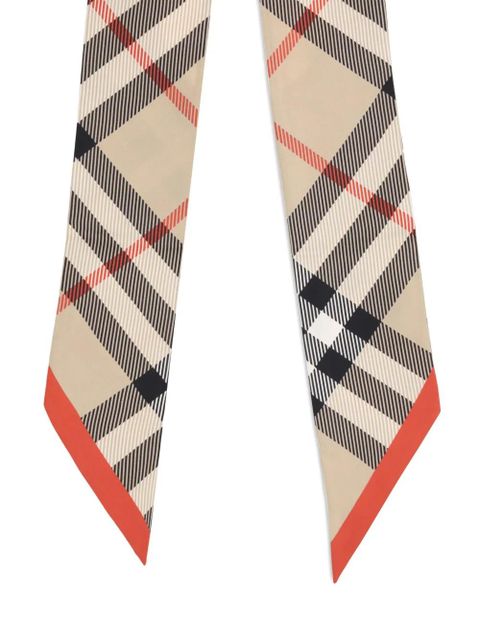 Burberry check-pattern silk scarf - Neutrals