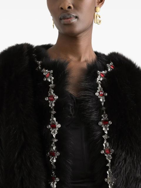 Dolce & Gabbana DNA rhinestone-embellished jacket - Brown