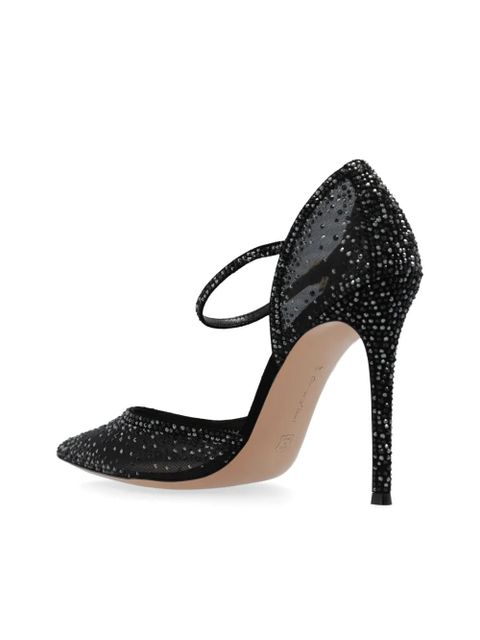 Gianvito Rossi 115mm crystal-embellished pumps - Black