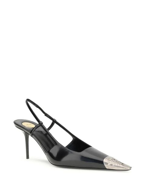 Saint Laurent 75mm pointed-toe slingback pumps - Black