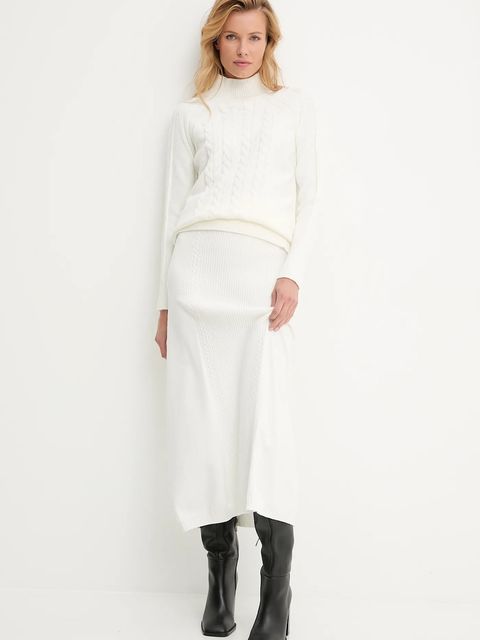 Answear.LAB sweter z kaszmirem damski kolor beżowy z półgolfem - zdjęcie produktu nr 2