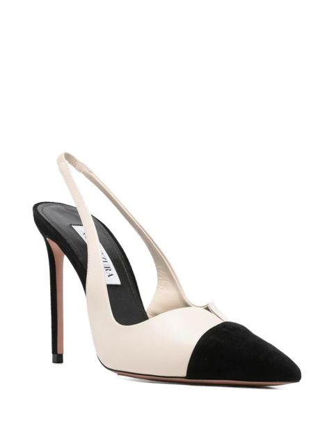 Aquazzura Gia two-tone sling pumps - Neutrals - zdjęcie produktu nr 2