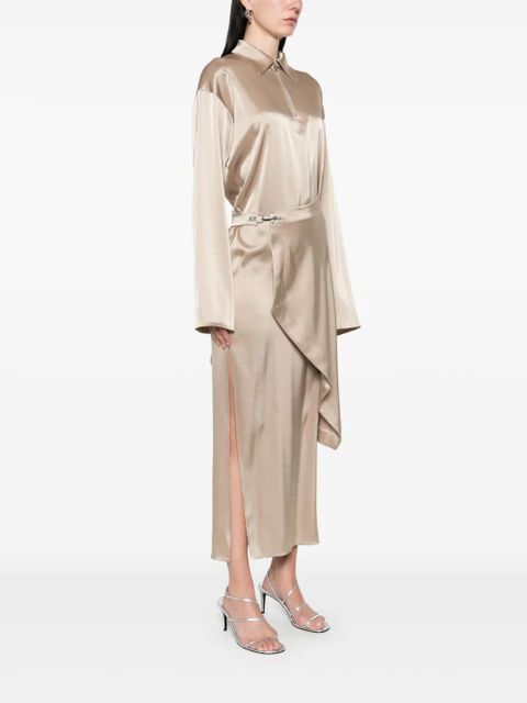 Nanushka draped midi dress - Neutrals