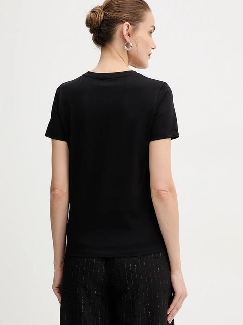 Guess t-shirt bawełniany damski kolor czarny W5BI21 I3Z14 - zdjęcie produktu nr 2